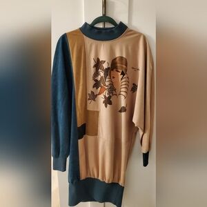 Vintage Defense d' Afficher made in France sz.2? fits M-L tunic dress/sweater